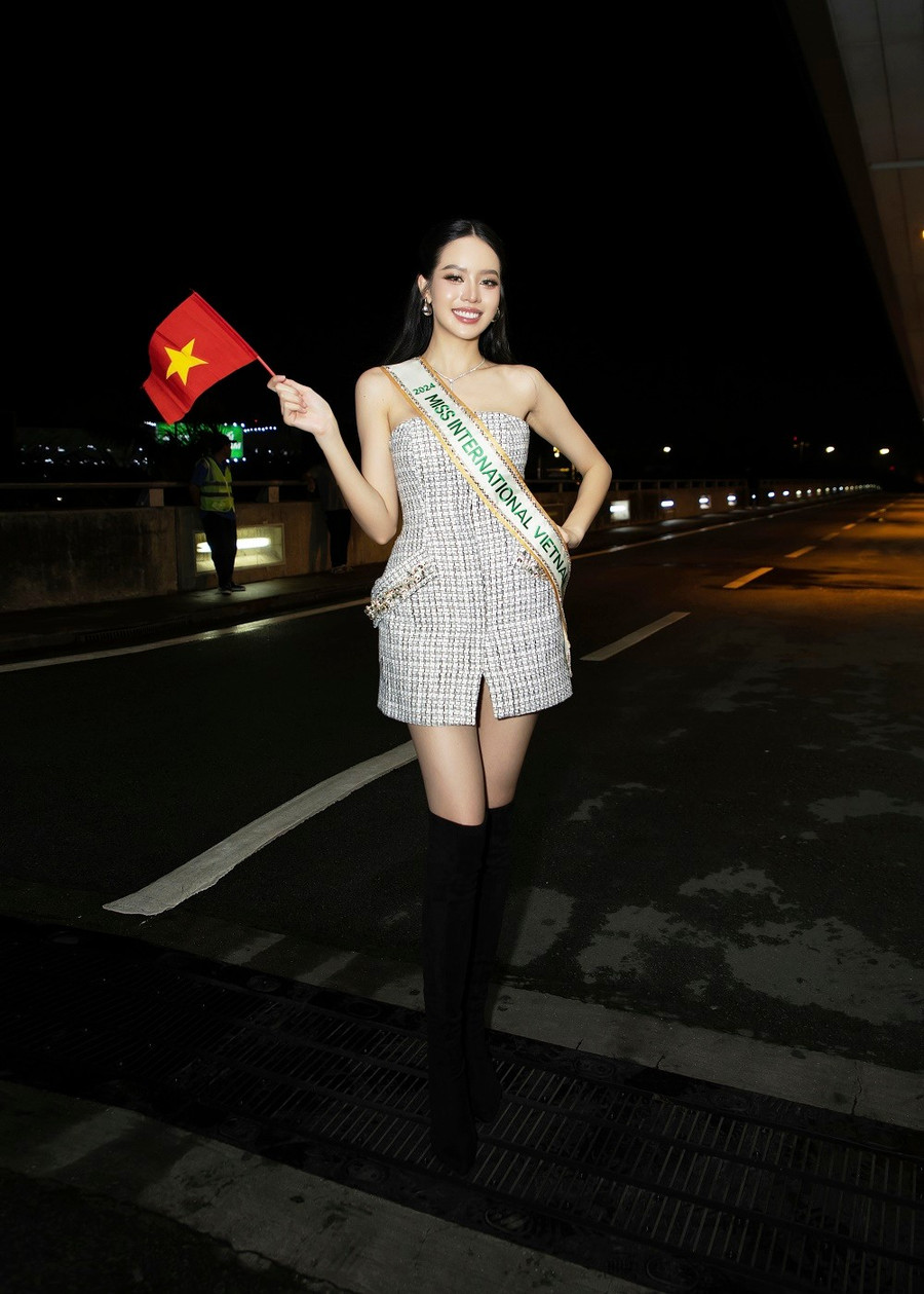 Hoa hậu Thanh Thủy mang 150kg hành lý dự thi Miss International 2024