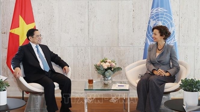 Thủ tướng Chính phủ Phạm Minh Chính thăm Trụ sở UNESCO