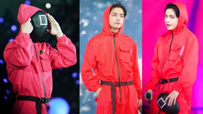Sao Hàn ngày 4/12: V (BTS) tiếp tục gây sốt khi cosplay “Squid Game” ngay trên sân khấu concert