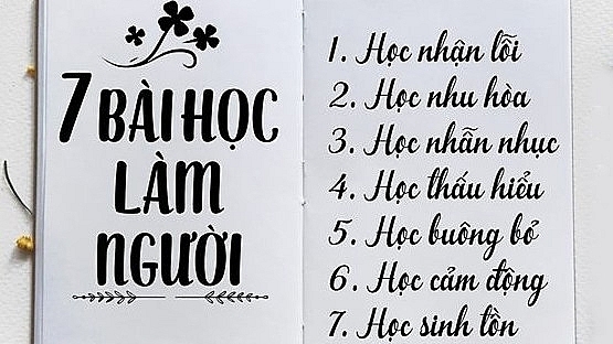 Bài học làm người luôn luôn khắc cốt ghi tâm