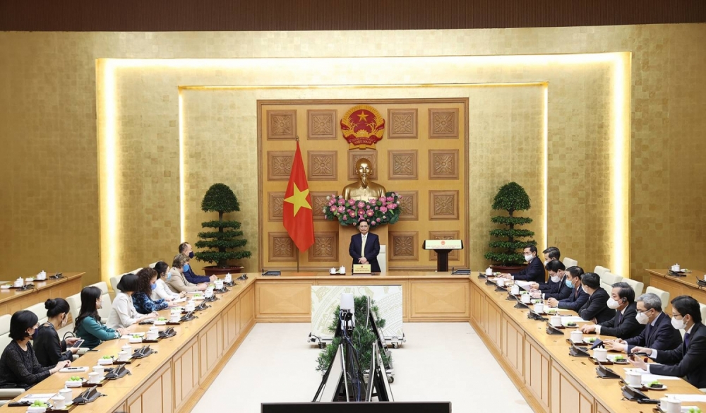 Thủ tướng Chính phủ Phạm Minh Chính tiếp đoàn các Đại diện các tổ chức của Liên hợp quốc tại Việt Nam