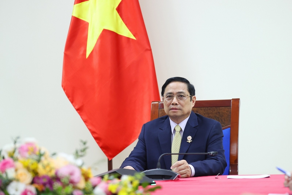 Thủ tướng Phạm Minh Chính điện đàm với Thủ tướng Liên hiệp Vương quốc Anh và Bắc Ai-len